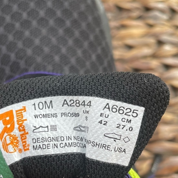 NEW Timberland Radius Composite Toe Work Sneakers Black Purple & Yellow. Size 10 - Picture 8 of 11